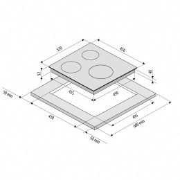 Электрическая варочная панель Krona Zauber 45 BL 1DZTS