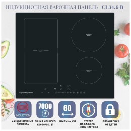 Индукционная варочная панель Zigmund&Shtain CI 34.6 B