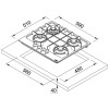 Газовая варочная панель Franke FHMA 604 3G DC XS C 106.0554.404