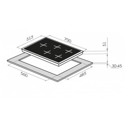 Газовая варочная панель MAUNFELD EGHE.75.33CW\G