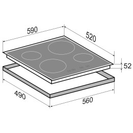 Электрическая варочная панель Zigmund&Shtain CN 37.6 B
