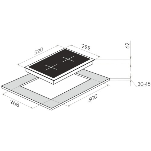 Индукционная варочная панель MAUNFELD EVSI 292 BK