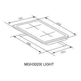 Газовая варочная панель MEFERI MGH302IX LIGHT