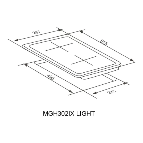 Газовая варочная панель MEFERI MGH302IX LIGHT