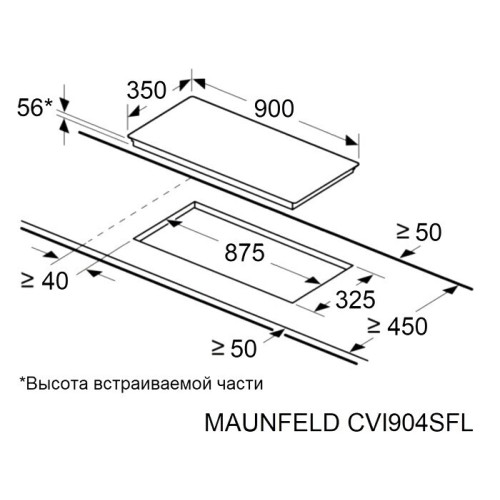 Индукционная варочная панель Maunfeld CVI904SFLLGR