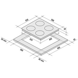 Индукционная варочная панель Krona Virgola 60 BL