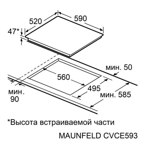 Электрическая варочная панель MAUNFELD CVCE593STBK LUX