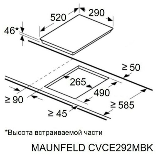 Электрическая варочная панель MAUNFELD CVCE594MBK2