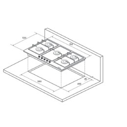 Газовая варочная панель Kuppersberg FG 77 W