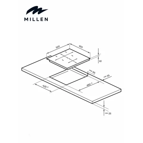 Индукционная варочная панель Millen MIH 452 BL