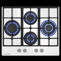 Газовая варочная панель Meferi MGH604WH GLASS ULTRA