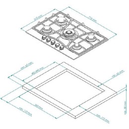 Газовая варочная панель Kuppersberg FS 710 C Bronze