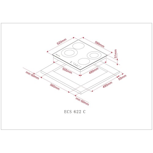 Электрическая варочная панель Kuppersberg ECS 622 C