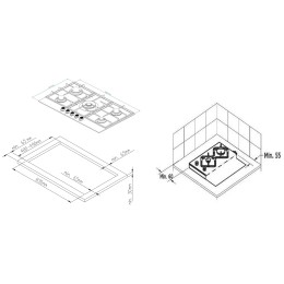 Газовая варочная панель Kuppersberg FG 95 B