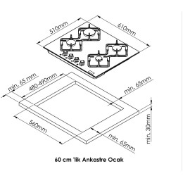 Газовая варочная панель Kuppersberg FS 62 X