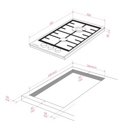 Газовая варочная панель Kuppersberg FG 36 W