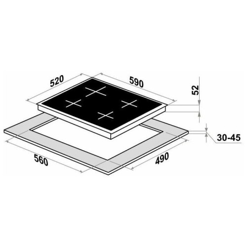 Электрическая варочная панель Maunfeld CVCE 594SMD BK