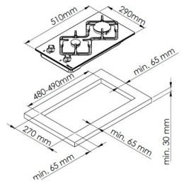 Газовая варочная панель Kuppersberg FG 32 W