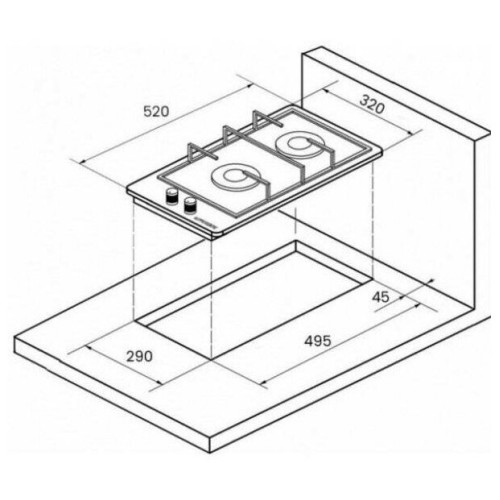 Газовая варочная панель Kuppersberg FG 32 W