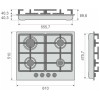 Газовая варочная панель Konigin Blaze 604 IXW