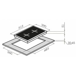 Газовая варочная панель Maunfeld EGHG 32 73CB2 G