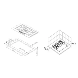 Газовая варочная панель Kuppersberg FG 98 B