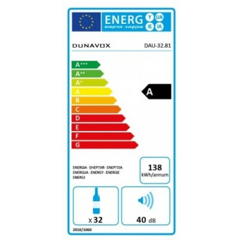 Винный шкаф Dunavox DAUF 32 83B