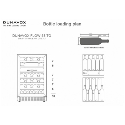 Винный шкаф Dunavox DAUF 38 100DB