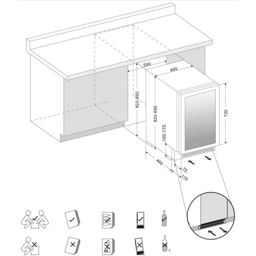 Винный шкаф Dunavox DAUF 38 100DSS TO