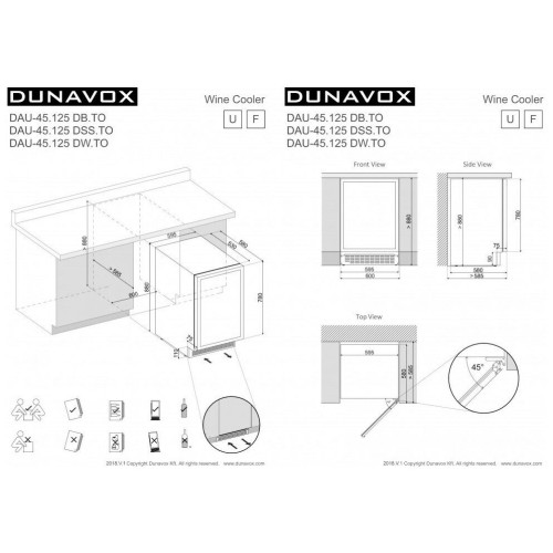 Винный шкаф Dunavox DAUF 45 125DSS TO