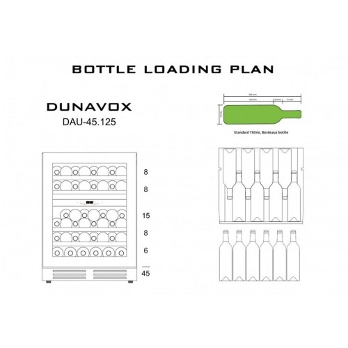 Винный шкаф Dunavox DAUF 45 125DSS TO