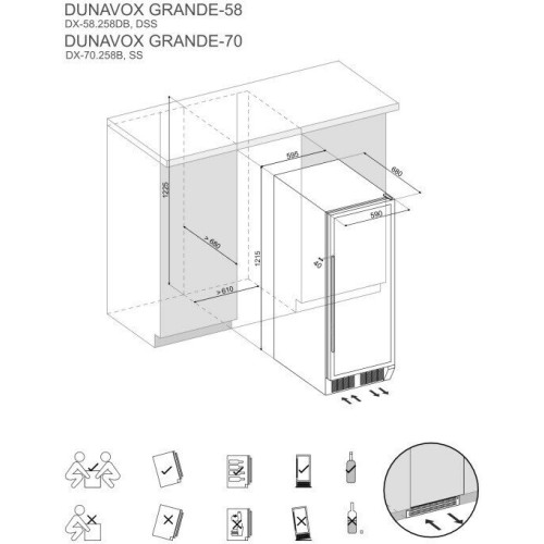 Винный шкаф Dunavox DX 70 258SS