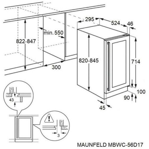 Винный шкаф MAUNFELD MBWC-56D17