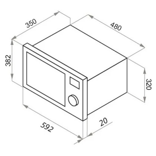 Встраиваемая микроволновая печь MAUNFELD XBMO202SB