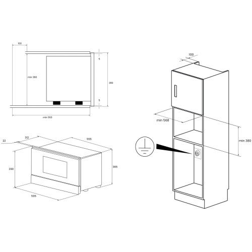 Встраиваемая микроволновая печь Kuppersberg HMW 393 W