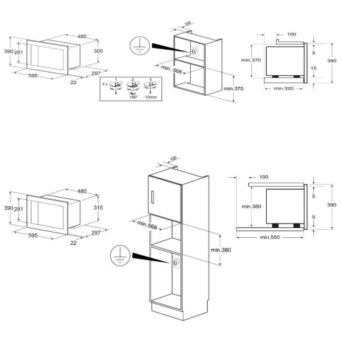 Встраиваемая микроволновая печь Teka MB 620 BI white