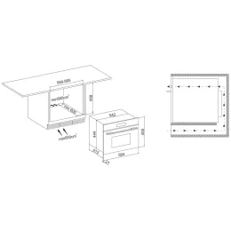 Встраиваемая микроволновая печь Krona ONYX 45H mw BL/BL