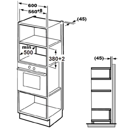 Встраиваемая микроволновая печь Maunfeld MBMO820MGB203