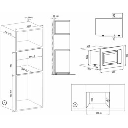 Встраиваемая микроволновая печь KRONA LAUNE 60 BL K