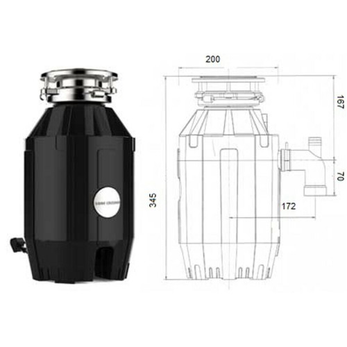 Измельчитель пищевых отходов Bone Crusher BC810-AS