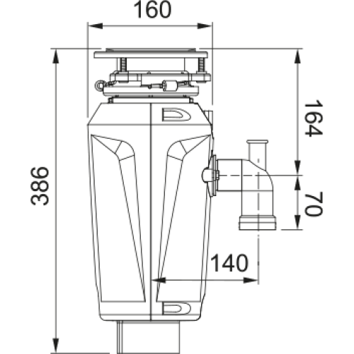 Измельчитель пищевых отходов Franke SLIM 100