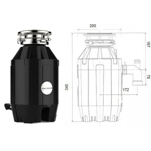 Измельчитель пищевых отходов Bone Crusher 810 AS+Магнитный улавливатель