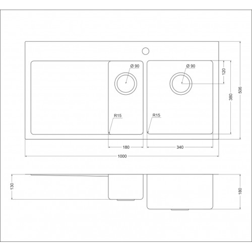 Кухонная мойка Oulin OL-FTR201R