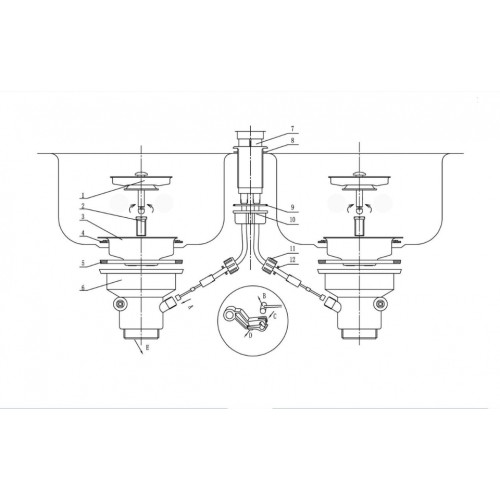 Кухонная мойка Oulin OL-S8905