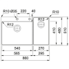 Кухонная мойка Franke BWX 220-54-27 TL 127.0538.259 нержавеющая сталь