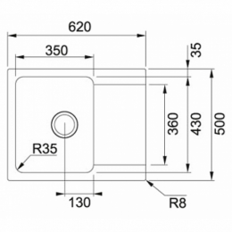 Кухонная мойка Franke OID 611-62 114.0443.355 белый