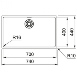 Кухонная мойка Franke MRX 210-70 нержавеющая сталь