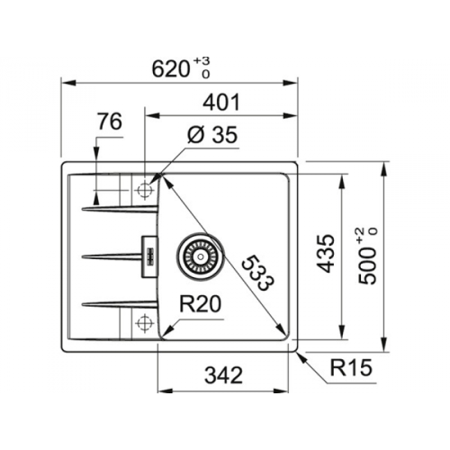 Кухонная мойка Franke CNG 611/211-62 бежевый 114.0639.679