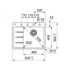 Кухонная мойка Franke CNG 611/211-62 TL черный матовый чаша справа 114.0639.705