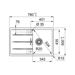 Кухонная мойка Franke CNG 611/211-78 оникс 114.0639.689